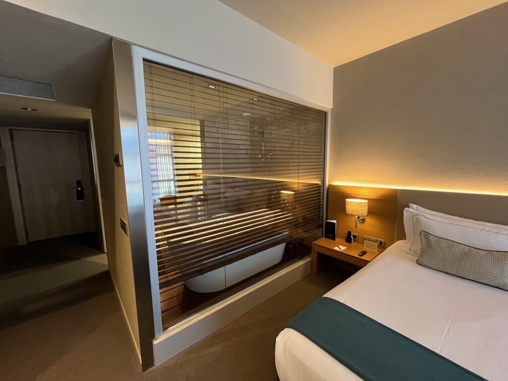 The Artist Grand Hotel of Artの客室。HoteLuxエリート特典で宿泊したビルバオのホテル