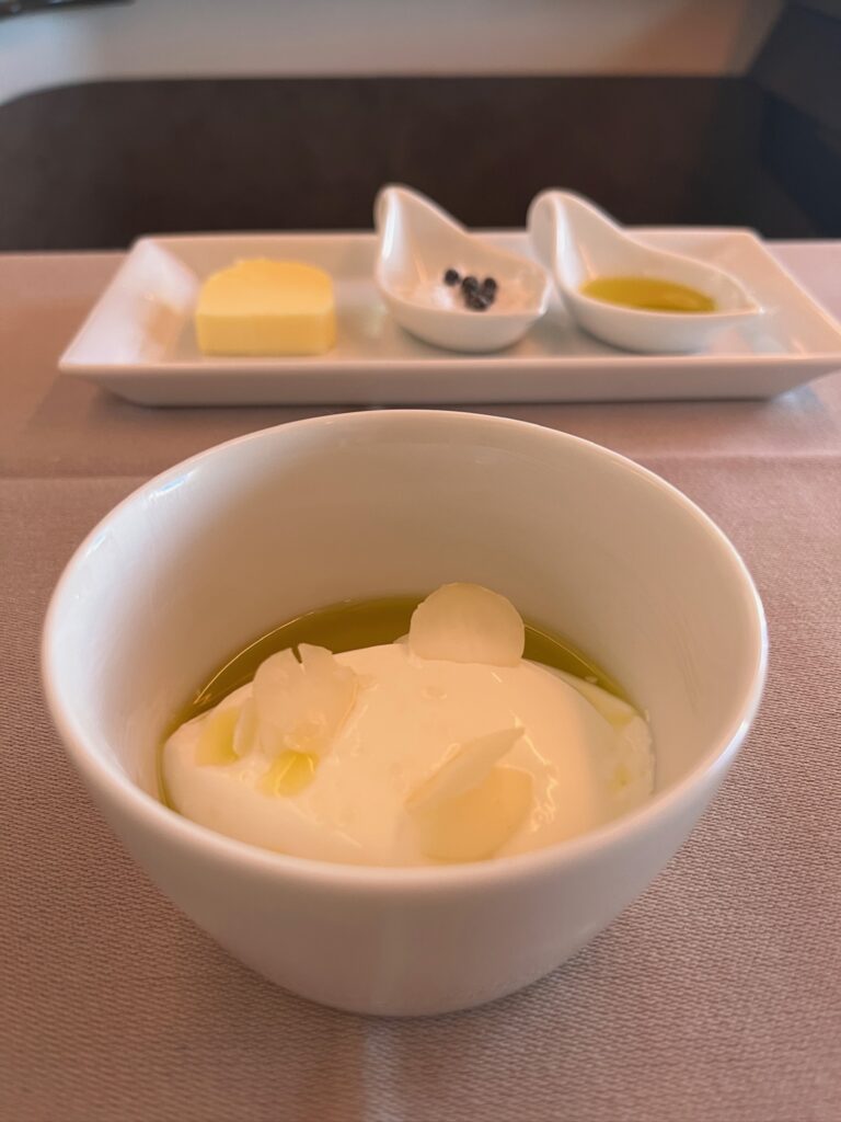 JALファーストクラスで提供された機内食